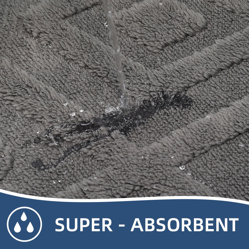 Nuevo Jacquard baño de peluche absorción de agua esterilla de suelo de color sólido antideslizante esterilla de baño baño puerta de ducha esterilla transfronteriza