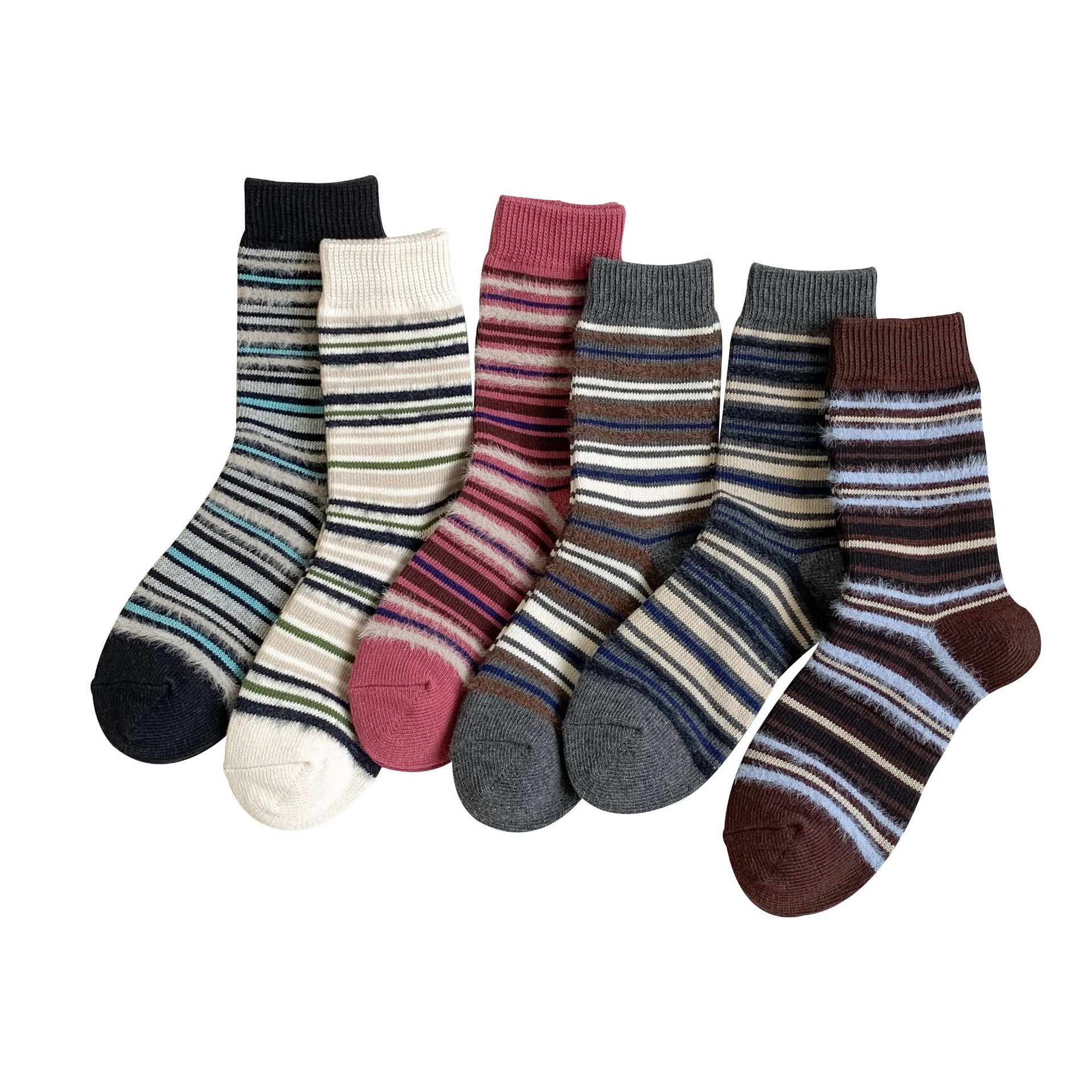 Calcetines de tendencia de invierno para mujeres calcetines estriadas de Dongdamen para mujeres calcetines de invierno y calcetines de pila para mujeres