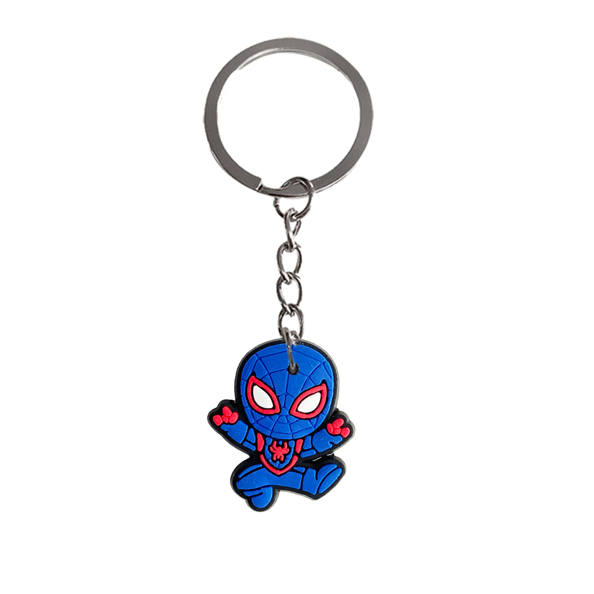 Spider-Man llavero adornos PVC de goma suave llavero accesorios DIY llavero pequeño regalo llavero colgante