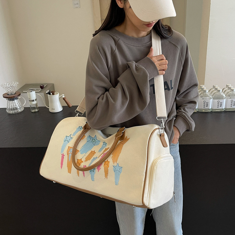 Viegla un lielas ietilpības pārnēsājama bagāžas sausā, mitrā atdalīšanas peldēšanas treniņu soma, moderna ceļojumu uzglabāšanas soma_voghion.com