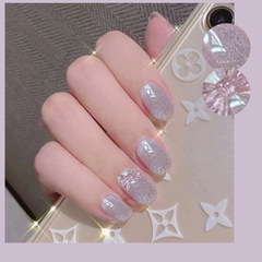 C151 Crystal Amethyst Butterfly Short 24 Crystal Nail Art Nail Polish Nail Art Factory Wholesale