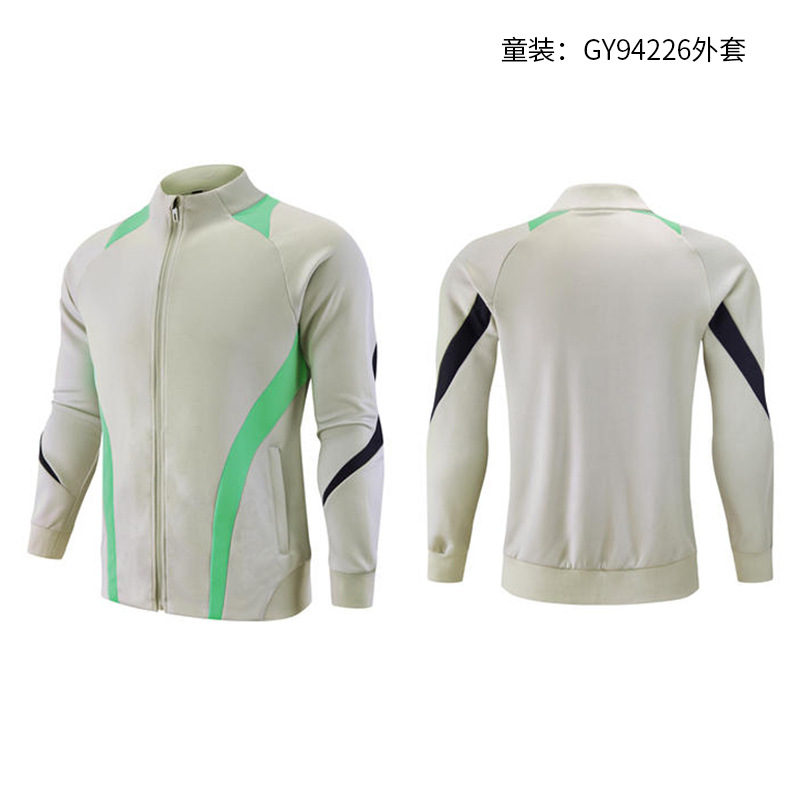 Cuello vertical empalme transfronterizo de dos piezas primavera y otoño grupo running trajes deportivos juveniles trajes deportivos personalizados para hombres