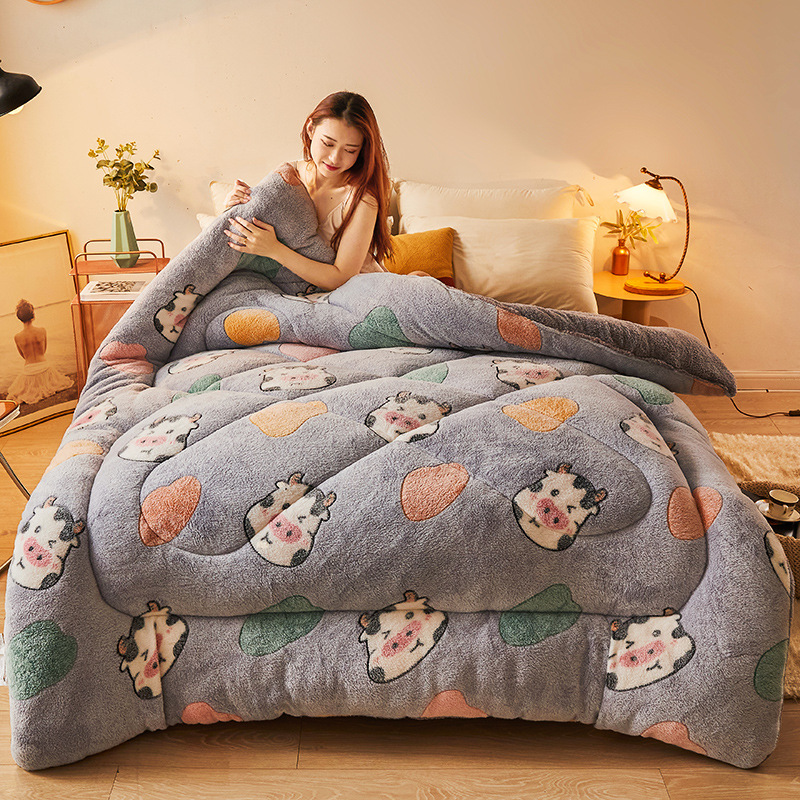 겨울 벨벳 이불 - 용감한 소 [촉감이 따뜻하고 푹신하고 부드럽습니다]
