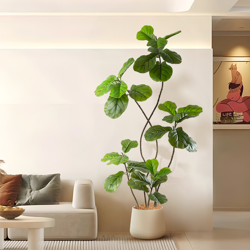 Simulación de plantas verdes, sensación de alta calidad, piano, banyan, plantas de interior grandes, adorno en maceta, sala de estar, decoración biónica, bonsái