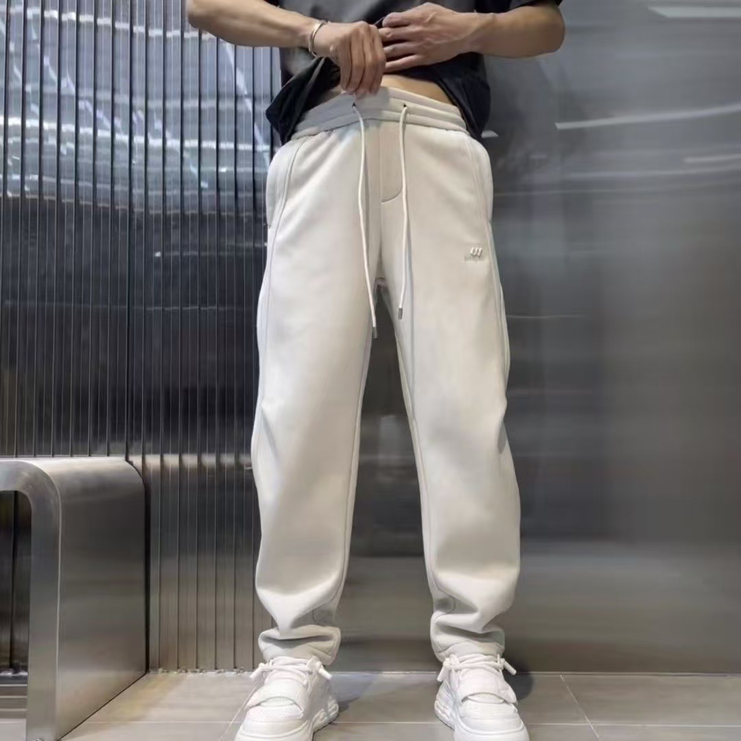 Vīriešu sporta bikses ar flīsa oderi platas ziemai un rudenim_voghion.com