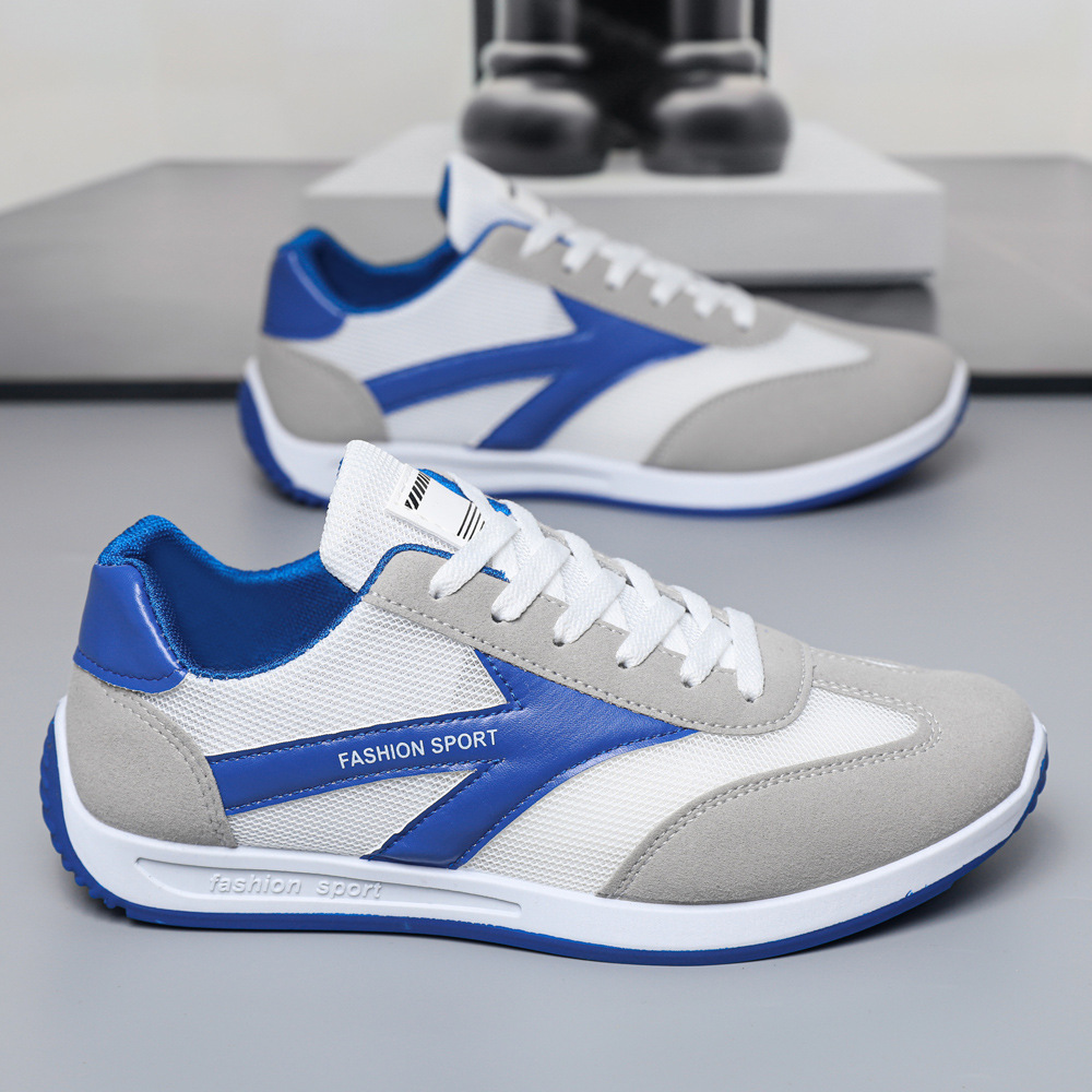 男鞋2024新款夏季透氣網面運動鞋男款阿甘男鞋男士休閒跑步鞋子男