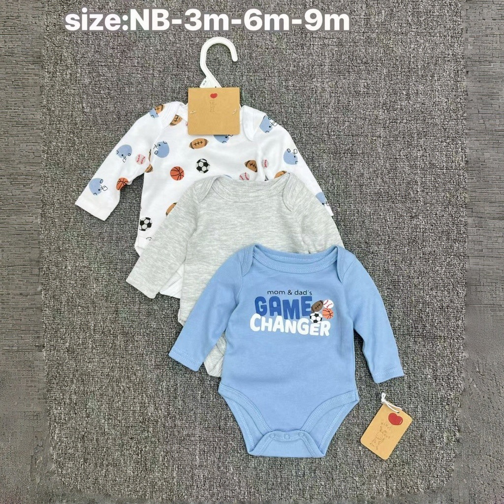 Body Mameluco para Bebé Set de 3 Piezas de Algodón Manga Larga para Recién Nacidos image 4