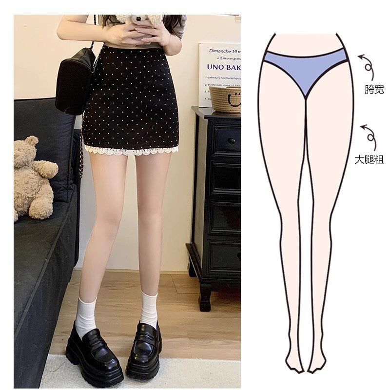 西装波点半身裙女夏2025新款短裙A字裙高腰包臀裙半裙裙子裤裙潮|undefined