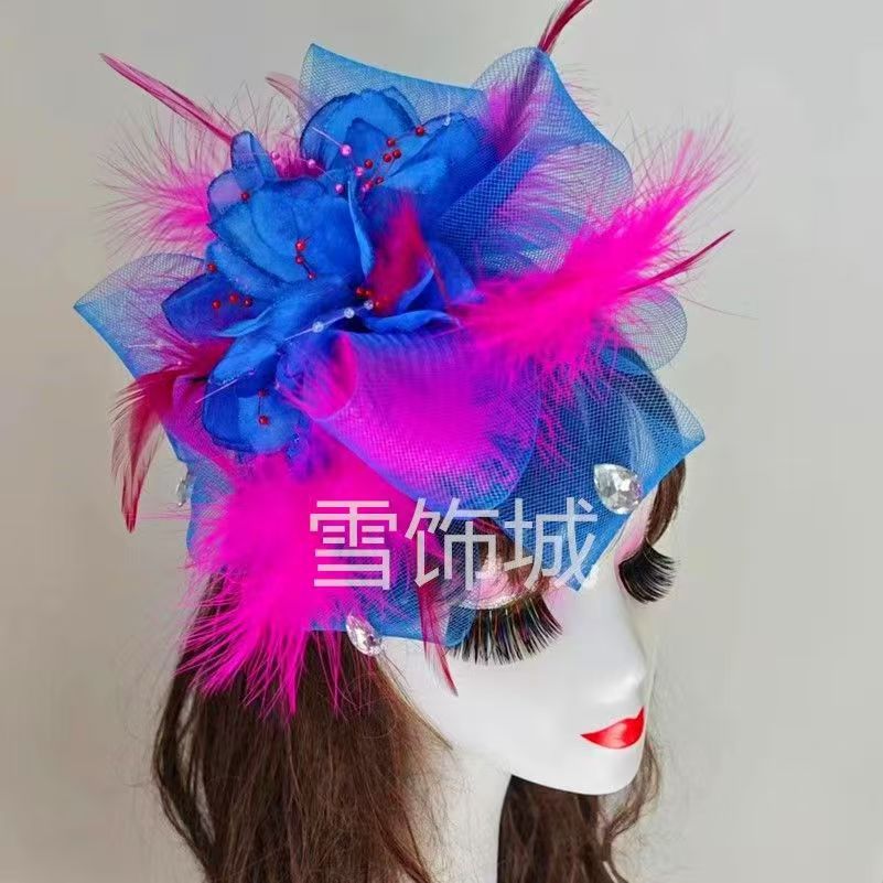 Extra-large Yangge head flower, sideburns flower, Northeastern Yangge, two-person performance, cross-dressing head flower, theatrical stage performance