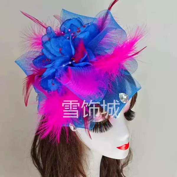 Extra-large Yangge head flower, sideburns flower, Northeastern Yangge, two-person performance, cross-dressing head flower, theatrical stage performance