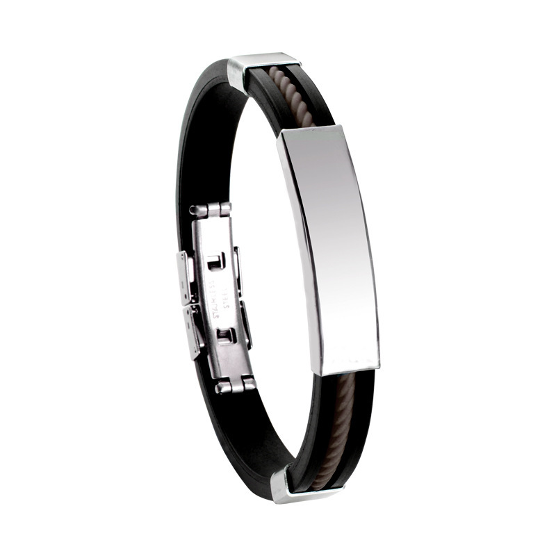 Yiwu joyería pequeña al por mayor botón de mariposa de verano pulido transfronterizo un hombre y una mujer joyería pequeño producto pulsera de acero inoxidable