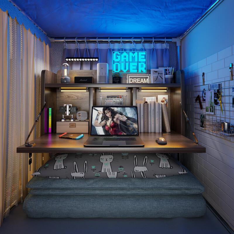 Bed Table Dormitory Bunk Bed Suspended Computer Table College Student Dormitory E-Sports Table Lazy Artifact Bed Small Table Bed Table Dormitory Bunk Bed Suspended Computer Table College Student Dormitory E-Sports Table Lazy Artifact Bed Small Table