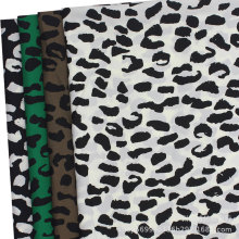 新款破卡平纹缎印花 新款豹纹印花布 女衬衫半身裙儿童防蚊裤面料