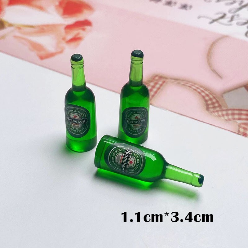 クリエイティブシミュレーショングリーンビール洋酒瓶小酒瓶diy夜灯置物樹脂小物夜灯アクセサリー|undefined