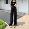 Suit for leisure, trousers, 2022 collection, suitable for teen, elastic waist, high waist, loose fit