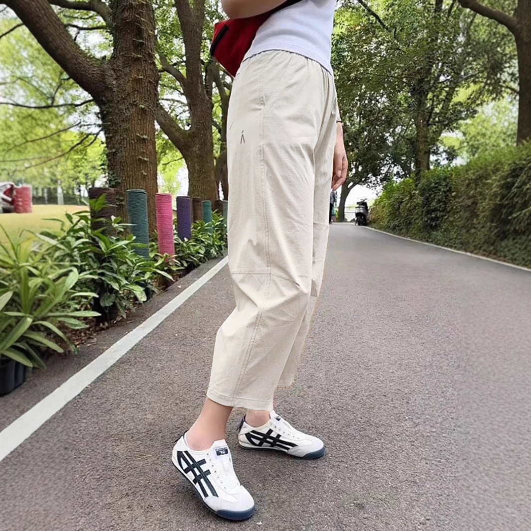 速干运动裤女夏季薄款2025新款显瘦宽松防晒冰丝九分哈伦萝卜裤批