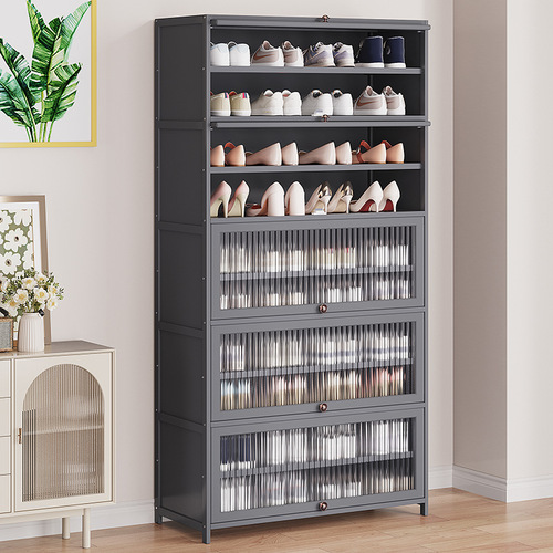 Shoe rack doorway household shoe rack dust-proof simple shoe cabinet multi-layer tipping bucket large capacity shoe storage cabinet storage rack