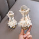 2024 Spring and Autumn New Lady baby girl girl princess diamond shoes leather shoes dance performance shoes