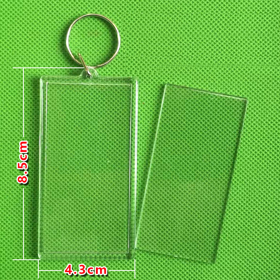 Rectangular transparent acrylic photo frame