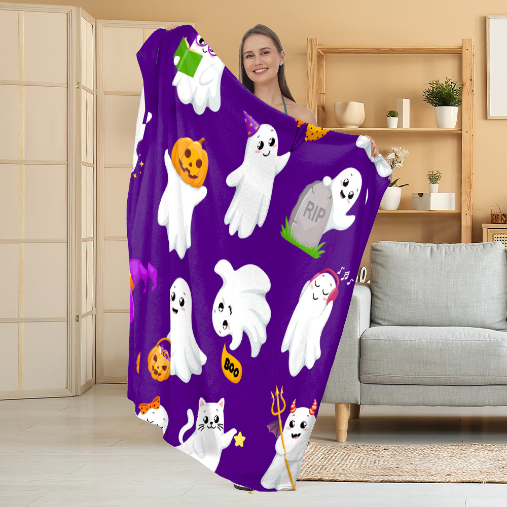 Manta de Franela Festiva con Estampado Navideño, Manta para Siesta, Manta para Aire Acondicionado, Manta Gruesa para Sofá, Manta para Dormitorio