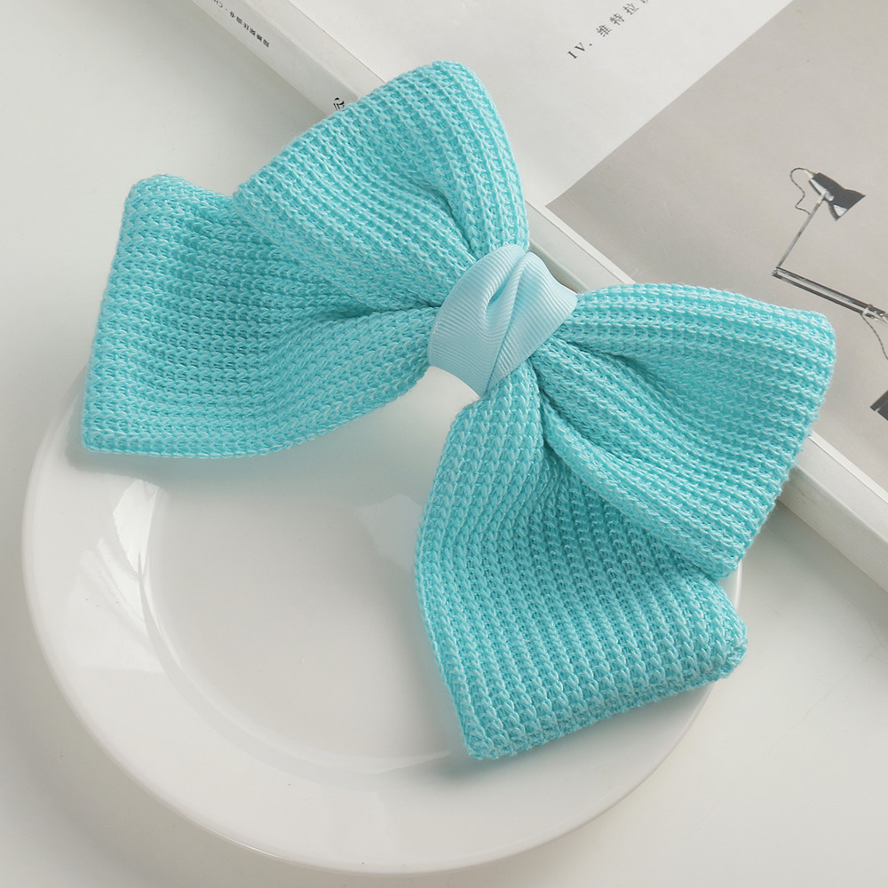 Wholesale Jewelry Cute Knit Bow Spring Hairpin Nihaojewelry display picture 7