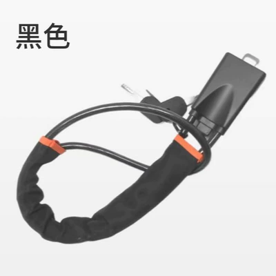 Car steering wheel lock safety belt buckle lock car lock black retractable cable lock steel wire rope lock (Car lock) - black