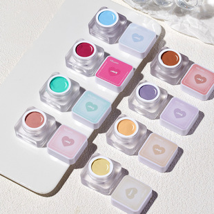 A set of 20-color summer gradient blush wash-free painting pat glue popular Joker semi-solid nail factory wholesale