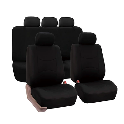 Mexico Export Car Seat – Universal seat cover - black-2-piece-set-front-single-seat