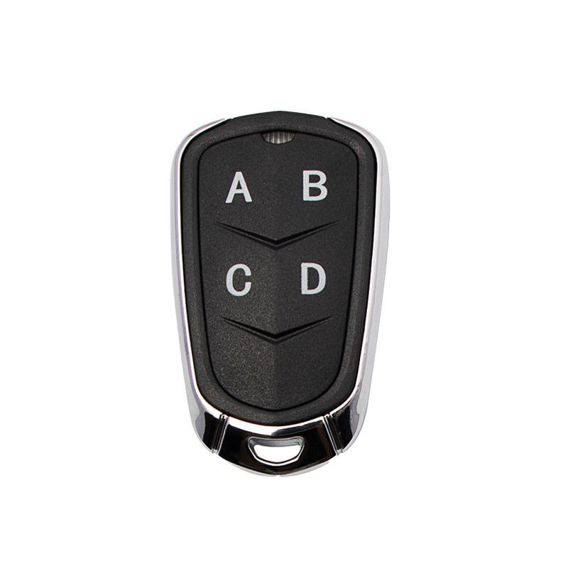 四键金属无线拷贝遥控器跨境电商车库门433MHZ对拷滚动码遥控器