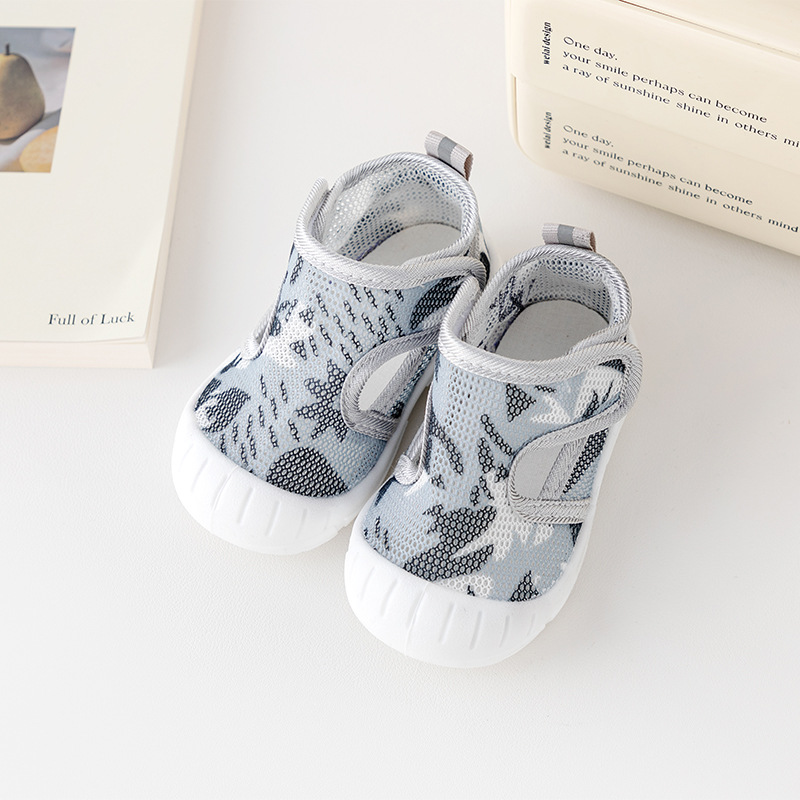 Zapatos de verano para bebés zapatos de tela transpirables de tela suave para niños pequeños sandalias antideslizantes para niños pequeños