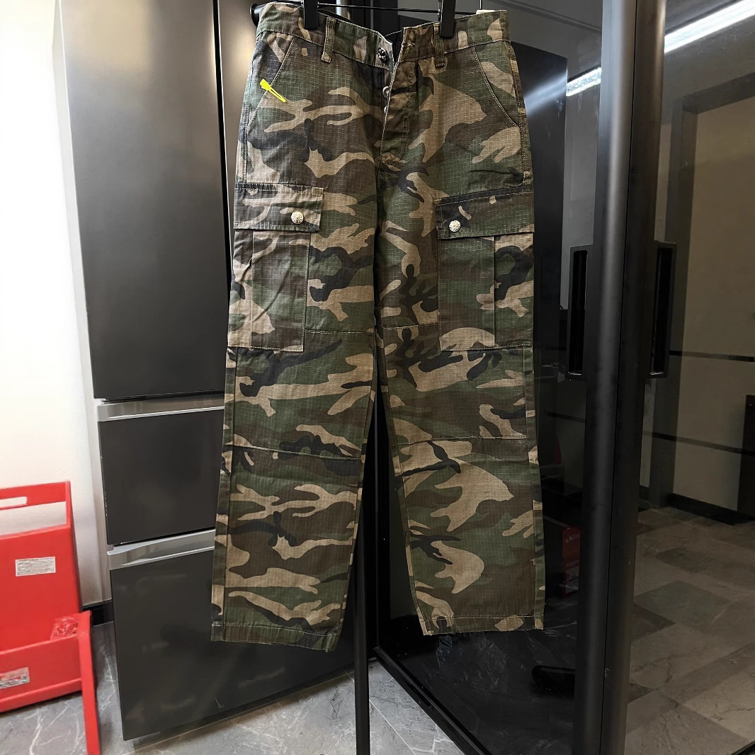 Ch+ Correct Version Cross-Border Four Seasons New Style Camouflage Workwear Multi-Pocket Jeans Couple Style One Piece Dropshipping