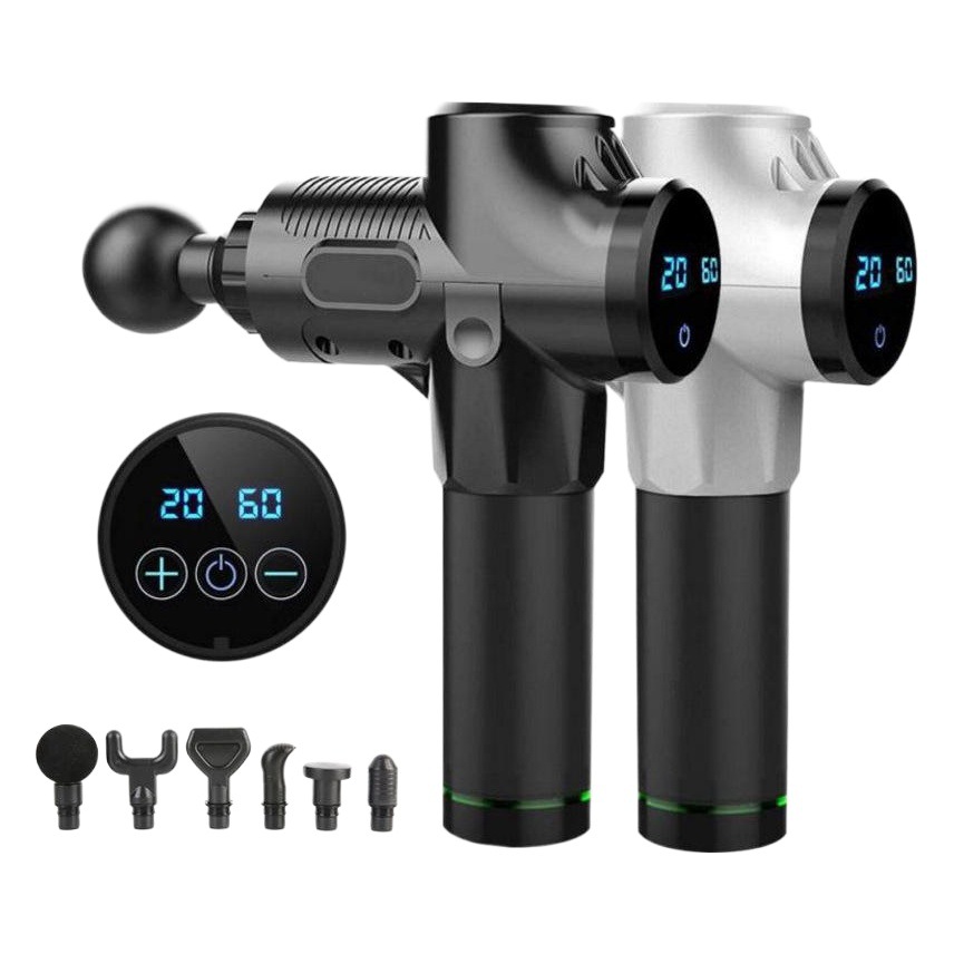 Venta directa de fábrica pistola fascial sin escobillas inteligente pantalla táctil pistola de masaje transfronteriza al por mayor relajación muscular fitness equipo de masaje