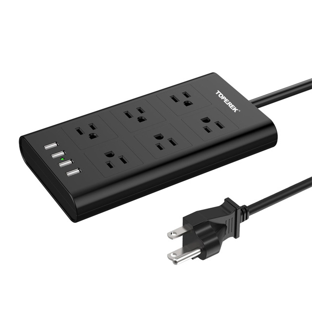 厂家批发直销15a多功能家用2米/3米/10米美规平板插排电源排插