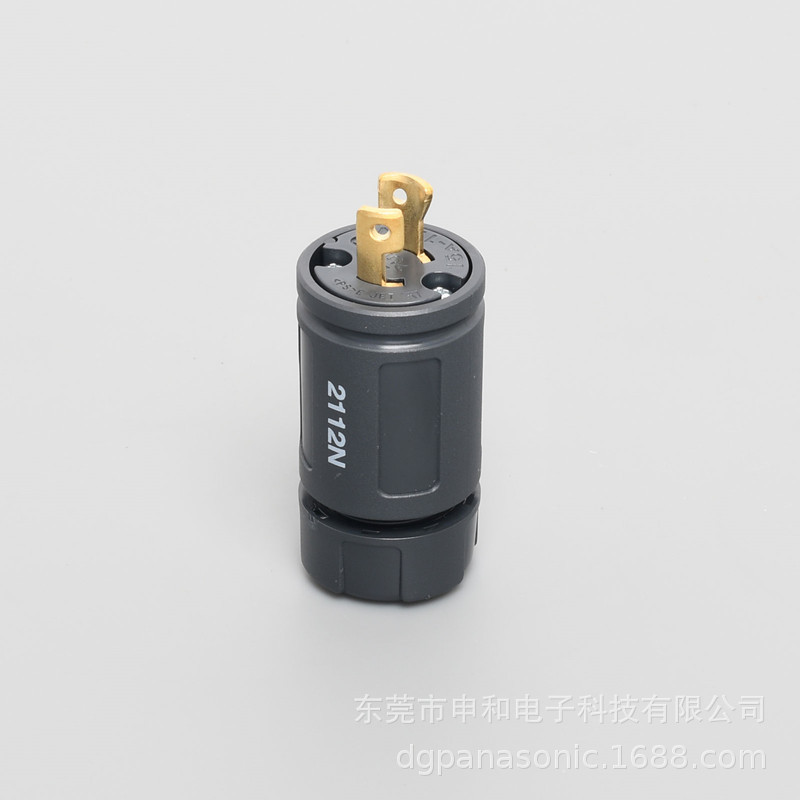 AMERICAN DENKI美国电机工业插头2112N/2114N两极15A125V公母插座