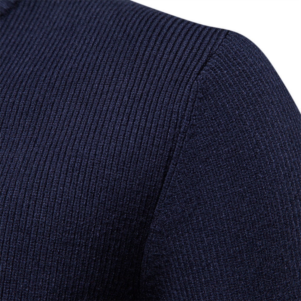 2024 Herbst und Winter neue Strickjacke Reißverschluss einfarbig gestrickter Pullover hochwertige Herrenbekleidung_voghion.com