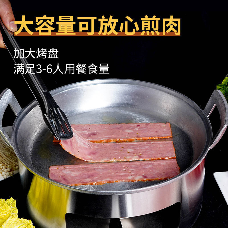 東北の小さいアルミニウムのたらいの焼肉の鍋の家庭の屋外の家庭用の東北の古いアルミニウムのたらいのアラビアの焼肉のアルコールの塊は焼きます|undefined