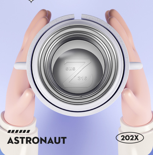 New gift box astronaut children's thermos cup 316 food grade stainless steel intelligent temperature display water cup with good appearance