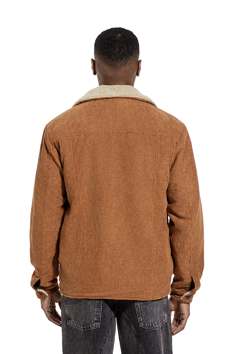 Men's Corduroy Jacket Slim Fit Winter Outerwear For Men_voghion.com