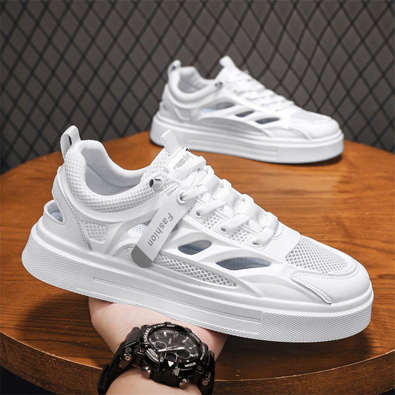 2025 sandalias para hombre malla de verano transpirable uso exterior antideslizante hueco juvenil conducción al aire libre deportes agujero de playa