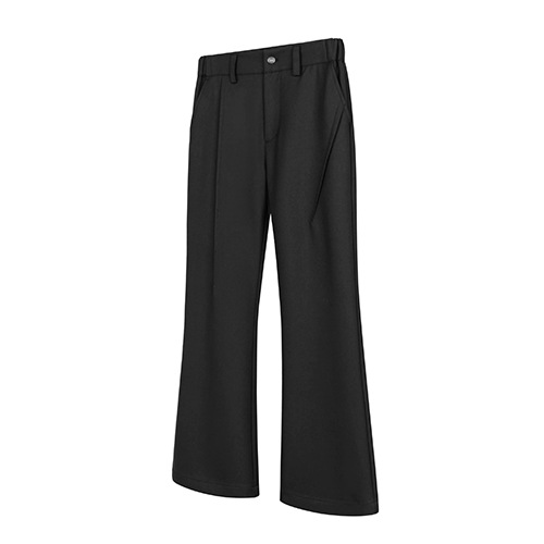 High-quality wool-blended three-dimensional tailoring old money style straight-tube micro-raxi pants cleanfit pinch pleated drape pants