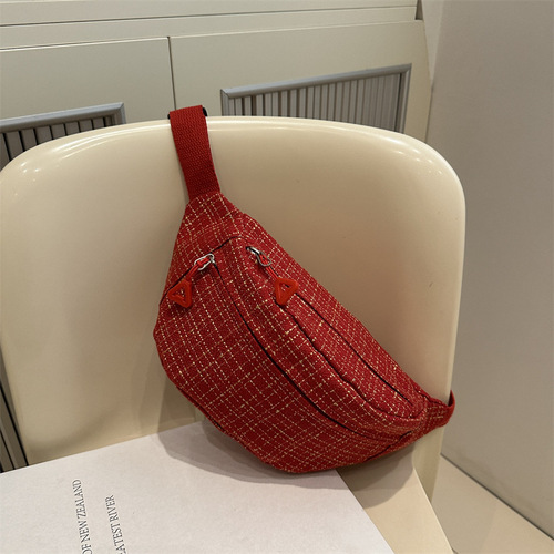 Women's New Lightweight Simple Sports Waist Bag, Versatile Casual Crossbody Bag, Shoulder Bag, Student Small Backpack