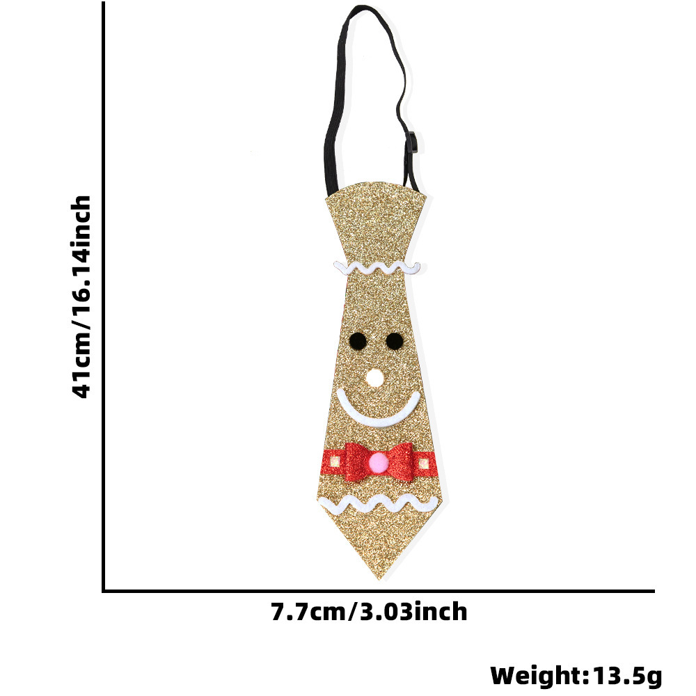 Navidad corbata infantil caricatura Papá Noel Alce árbol de Navidad muñeco de nieve accesorios de fiesta regalos para niños