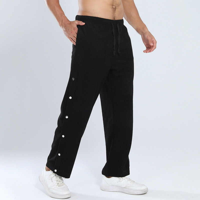Músculos locos nuevos pantalones largos masculinos de primavera y otoño retro americano rayas verticales relajadas pantalones casuales de pecho suelto en todas las fronteras
