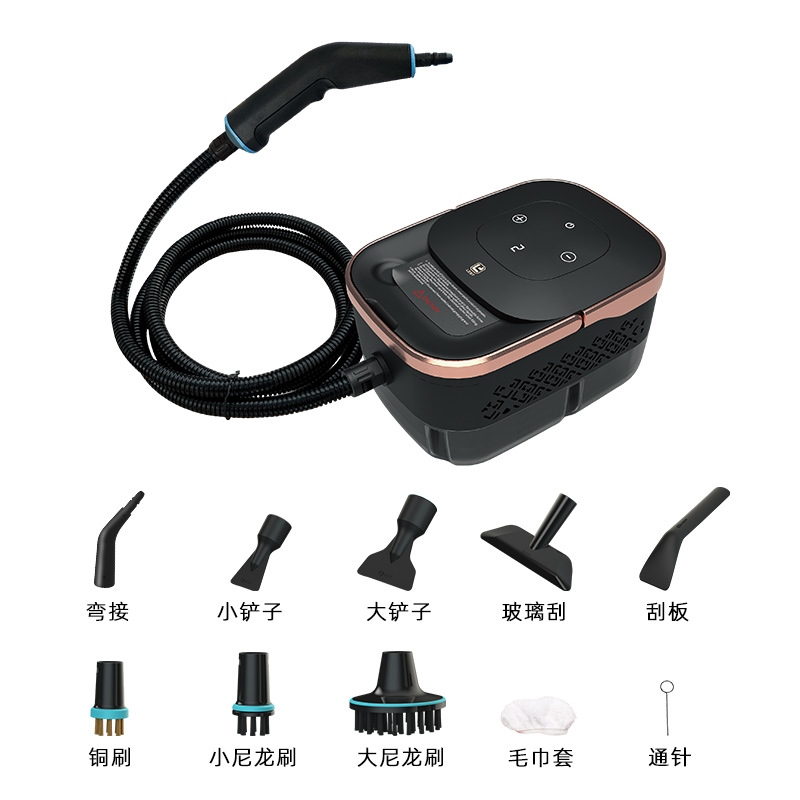 Máquina de limpieza a vapor de alta temperatura y alta presión, máquina de limpieza multifuncional, pequeña máquina de limpieza a vapor con tanque de agua de 1250ML para el hogar
