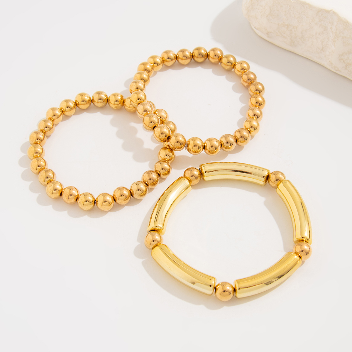 25g Weight Alloy, Copper Pendant Material Bracelets Classification CCB Chain Material Beaded Chain Chain Type 1 Set Quantity Street Occasion CCB, Alloy, Copper Material Heart Shape Pattern Women's Gender Exaggerated, Streetwear Style Exaggerated Streetwear Heart Shape CCB Alloy Copper Beaded Chain Beaded Bracelets Wholesale 40
