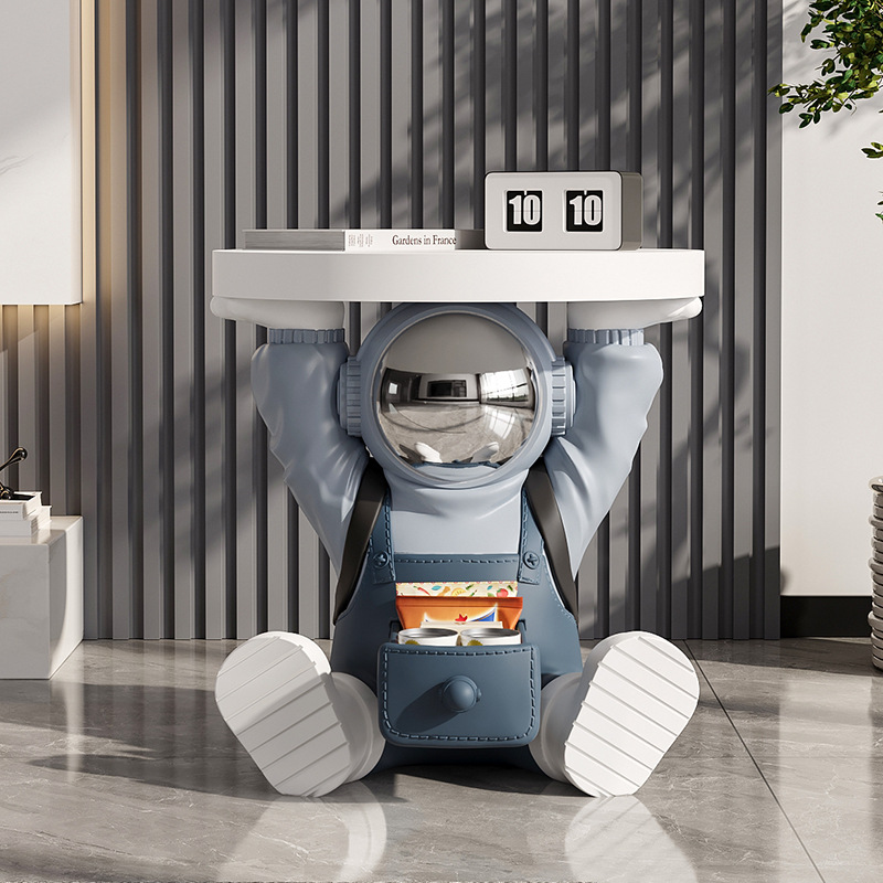 Space astronaut, creative storage system for living room for home use, sofa, decorations, light luxury style