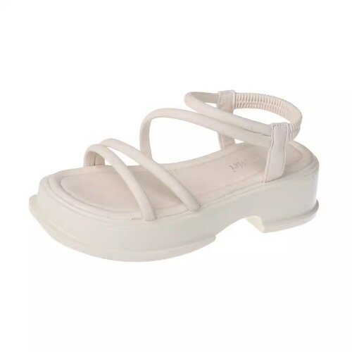 Women's Thick Sole One Strap Sandals 2025 New Summer Outdoor Wear Soft Sole Non Tiring Casual Beach Roman Sandals