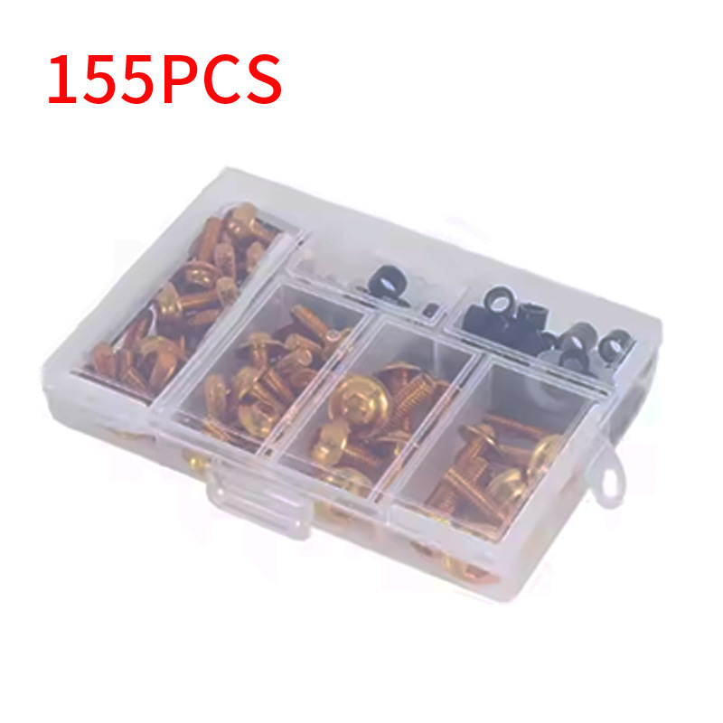 Juego de Tornillos para Carenado de Motocicleta 155pcs 177pcs 195pcs de Aluminio