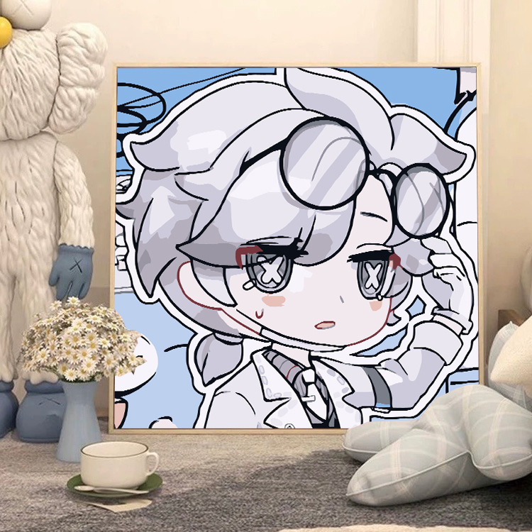 第五人格diyデジタル油絵手作り絵画塗り油絵キャラクター落書き学生掛け絵置物卸売り|undefined