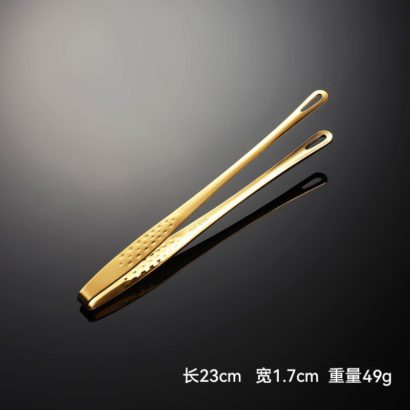 エーン韓国式焼肉クリップ304ステンレスバーベキュークリップ金色バイキングいちごクリップ延長パンクリップピンセット|undefined